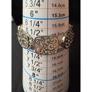Vintage and retired Sterling 925 Filigree Panel Link Bracelet